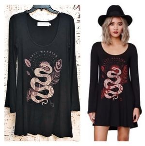 Gypsy Warrior Bell Sleeve Snake Dress